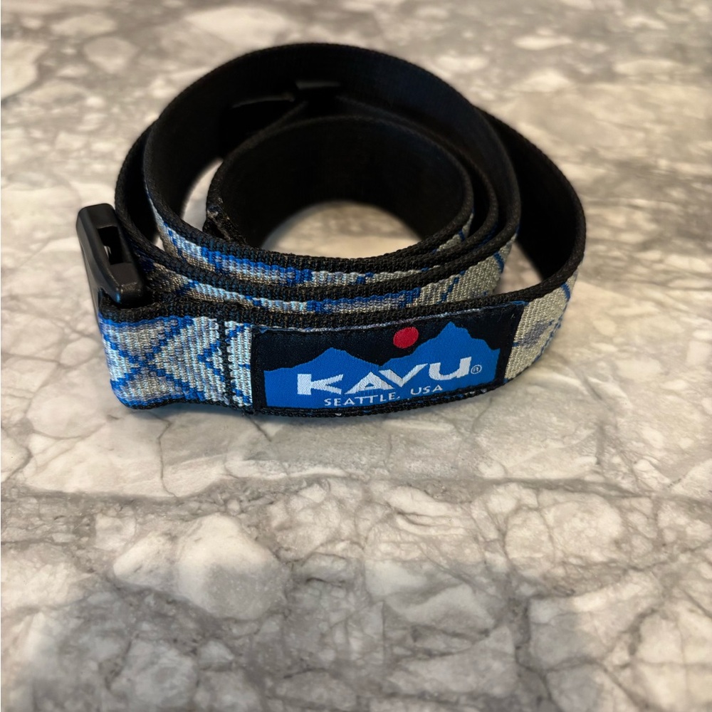Kavu Blue and Black Adventure Belt 44” long adjustable